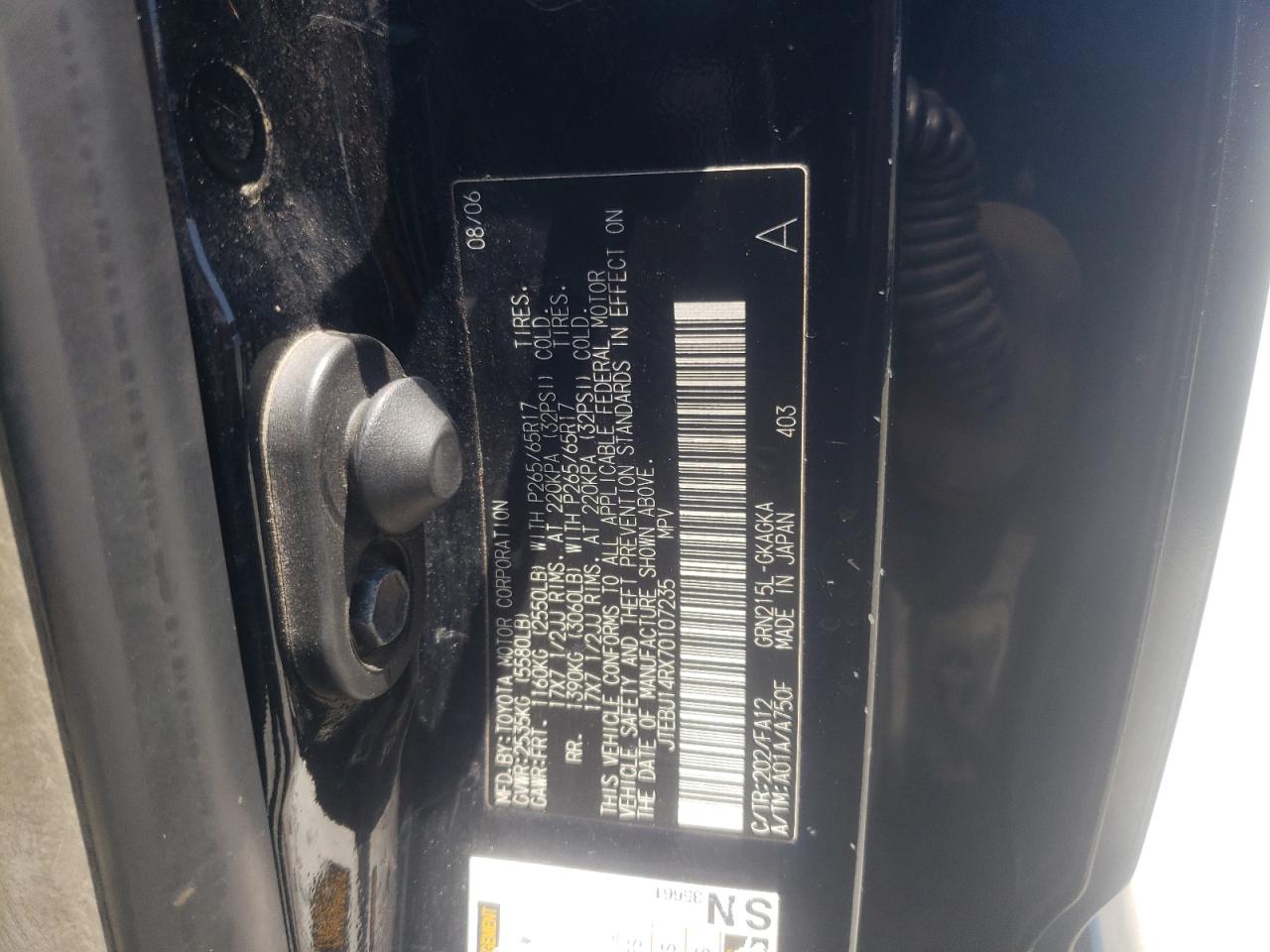 JTEBU14RX70107235 2007 Toyota 4Runner Sr5