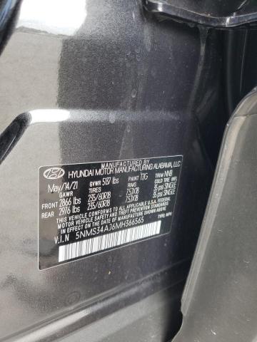 2021 Hyundai Santa Fe Sel VIN: 5NMS34AJ6MH366565 Lot: 61401144