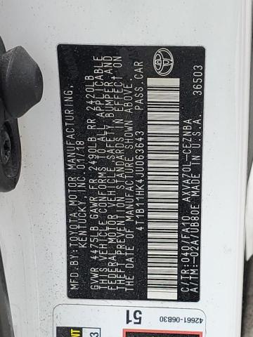 2018 TOYOTA CAMRY L - 4T1B11HK4JU063643