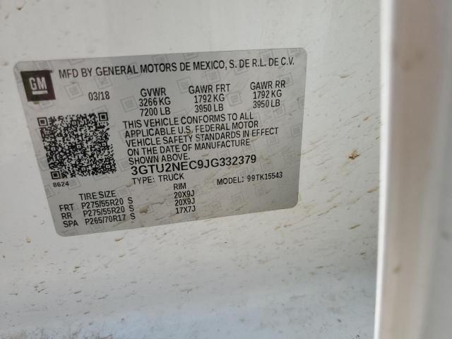 2018 GMC SIERRA K15 - 3GTU2NEC9JG332379