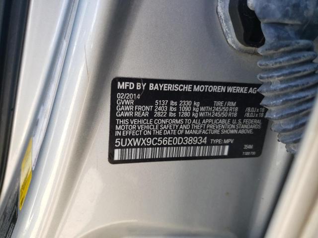 VIN 5UXWX9C56E0D38934 2014 BMW X3, Xdrive28I no.13