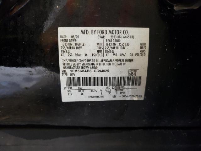 2020 FORD EXPLORER P 1FM5K8AB6LGC94025