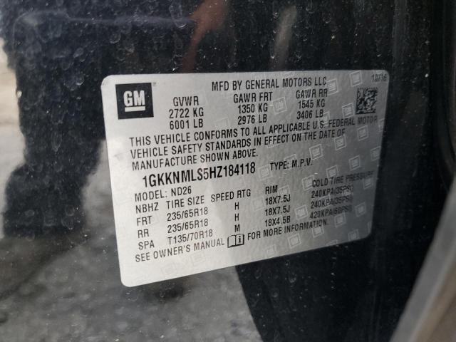 2017 GMC ACADIA SLT - 1GKKNMLS5HZ184118