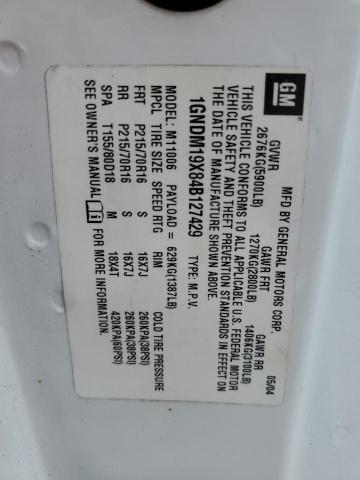 2004 Chevrolet Astro VIN: 1GNDM19X84B127429 Lot: 61705074