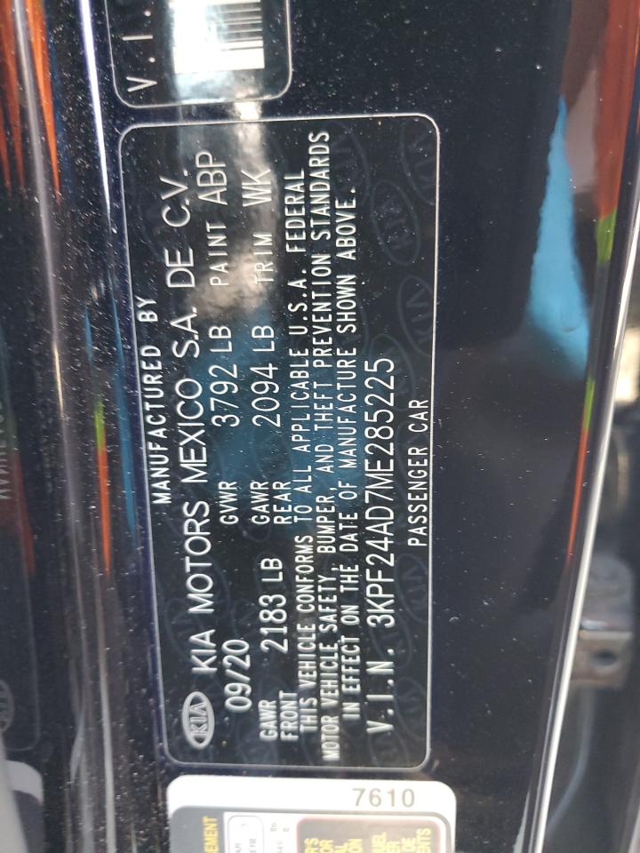 3KPF24AD7ME285225 2021 Kia Forte Fe