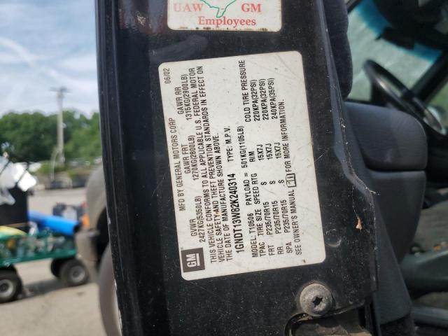 2002 Chevrolet Blazer VIN: 1GNDT13W82K240314 Lot: 62010644