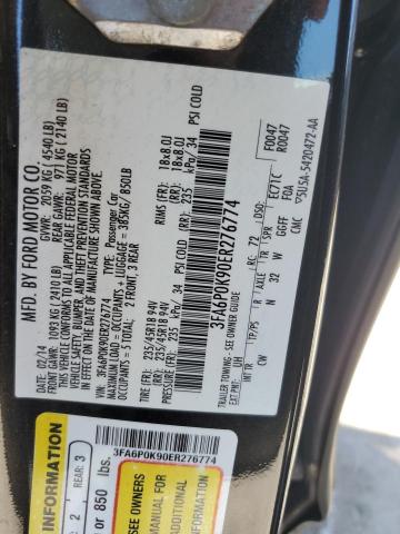 VIN 3FA6P0K90ER276774 2014 Ford Fusion, Titanium no.12