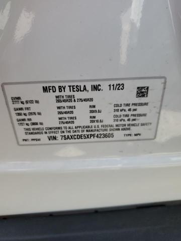 VIN 7SAXCDE5XPF423605 2023 Tesla MODEL X no.13