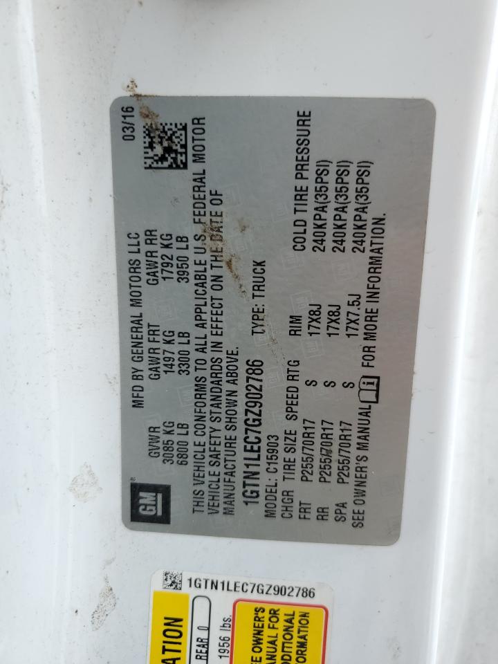 1GTN1LEC7GZ902786 2016 GMC Sierra C1500