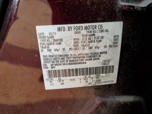 2011 FORD EDGE LIMIT 2FMDK3KC8BBB06004