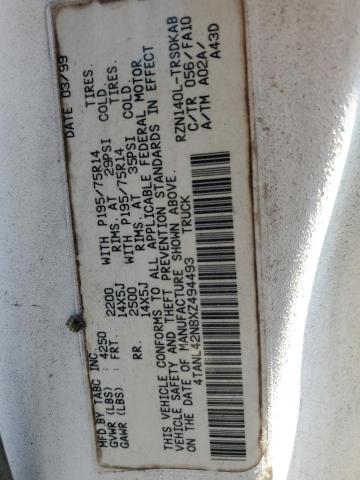 1999 Toyota Tacoma VIN: 4TANL42N8XZ494493 Lot: 61244944