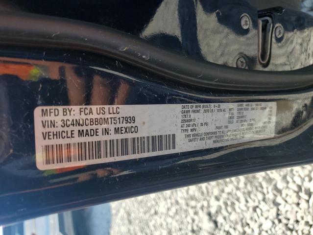 2021 Jeep Compass Latitude VIN: 3C4NJCBB0MT517939 Lot: 61428854