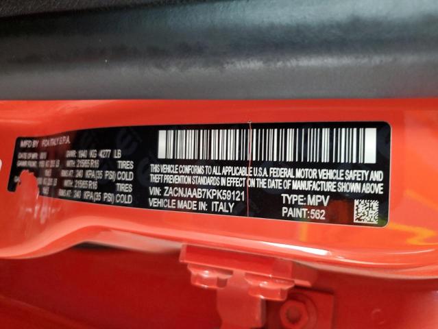 2019 Jeep Renegade Sport VIN: ZACNJAAB7KPK59121 Lot: 63068834