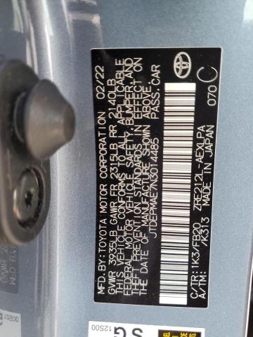 2022 TOYOTA COROLLA LE - JTDEPMAE7N3014485