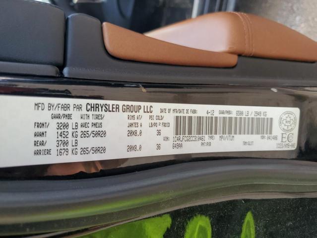 2012 Jeep Grand Cherokee Overland VIN: 1C4RJFCG2CC310461 Lot: 62125254