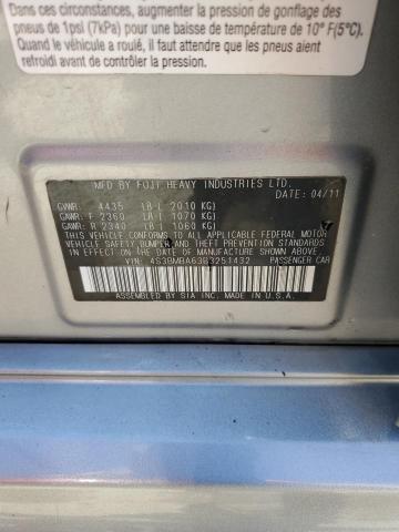 2011 Subaru Legacy 2.5I VIN: 4S3BMBA63B3251432 Lot: 61342414