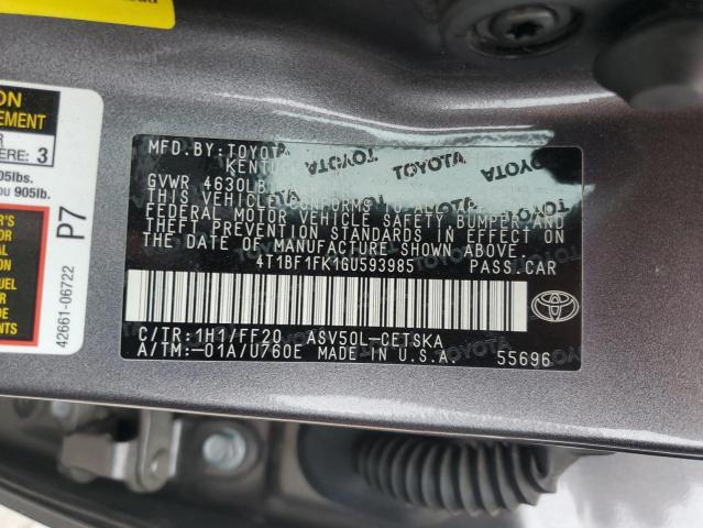 VIN 4T1BF1FK1GU593985 2016 Toyota Camry, LE no.12