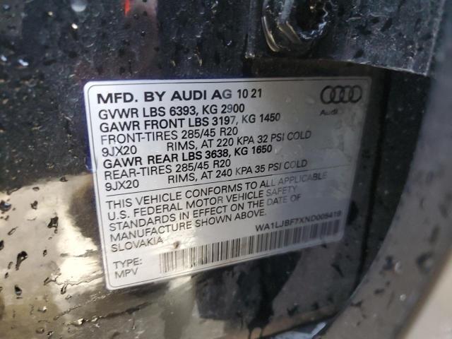 VIN WA1LJBF7XND005419 2022 Audi Q7, Premium Plus no.13