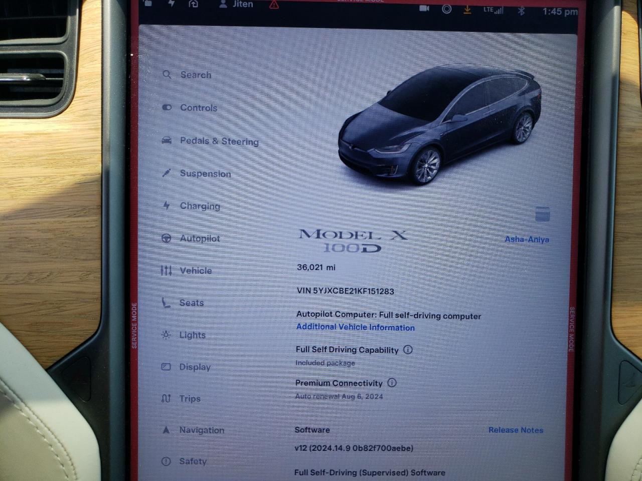 5YJXCBE21KF151283 2019 Tesla Model X