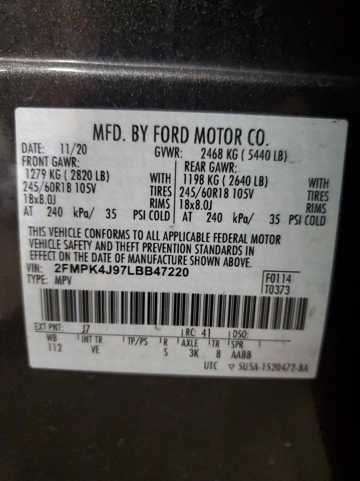 2FMPK4J97LBB47220 2020 Ford Edge Sel