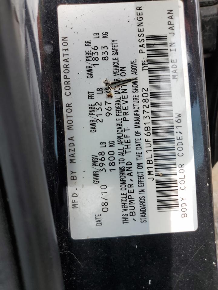 JM1BL1UF6B1372802 2011 Mazda 3 I
