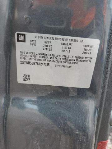 2010 Chevrolet Impala Lt VIN: 2G1WB5EN7A1247035 Lot: 60970794