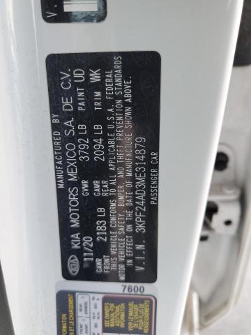 2021 Kia Forte Fe VIN: 3KPF24AD3ME314879 Lot: 61368264