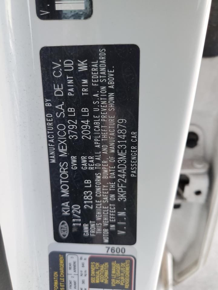 3KPF24AD3ME314879 2021 Kia Forte Fe