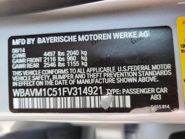 VIN WBAVM1C51FV314921 2015 BMW X1, Sdrive28I no.13