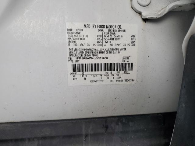 2020 FORD EXPLORER P 1FM5K8AW4LGC15650