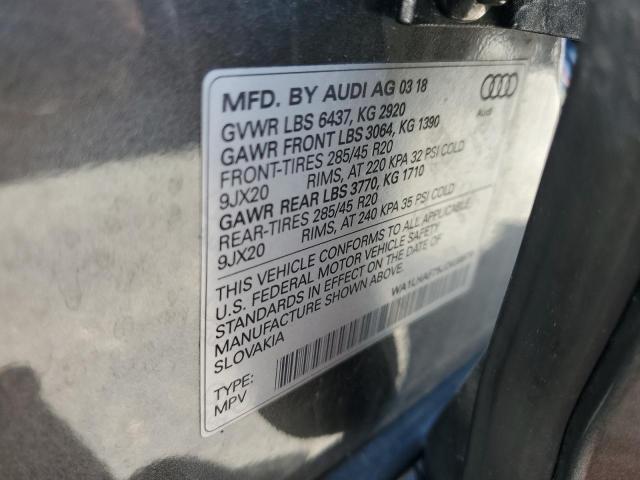 2018 AUDI Q7 PREMIUM PLUS WA1LHAF75JD036979