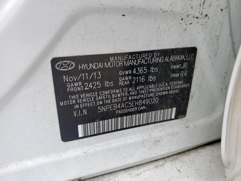 2014 HYUNDAI SONATA GLS - 5NPEB4AC5EH849020