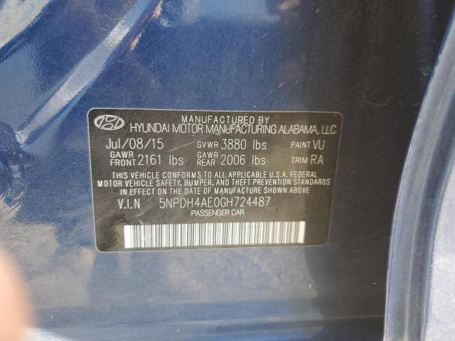 2016 HYUNDAI ELANTRA SE - 5NPDH4AE0GH724487