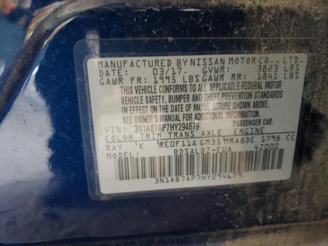 2017 NISSAN SENTRA S - 3N1AB7AP7HY294679