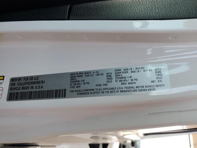 2022 JEEP WRANGLER U 1C4JJXP62NW266791