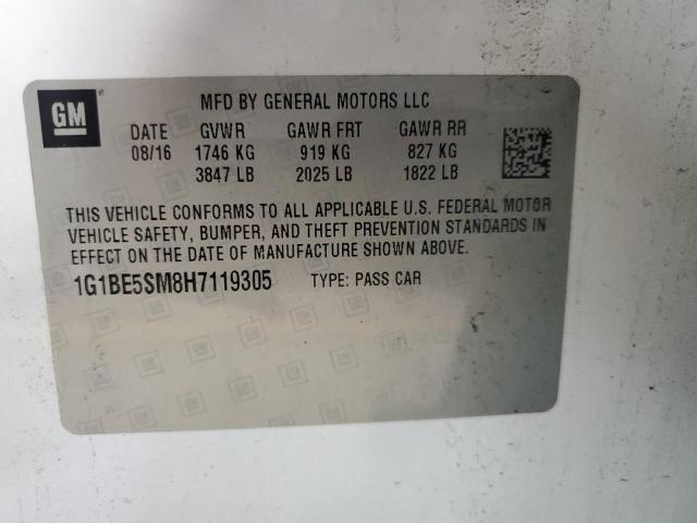 2017 CHEVROLET CRUZE LT - 1G1BE5SM8H7119305