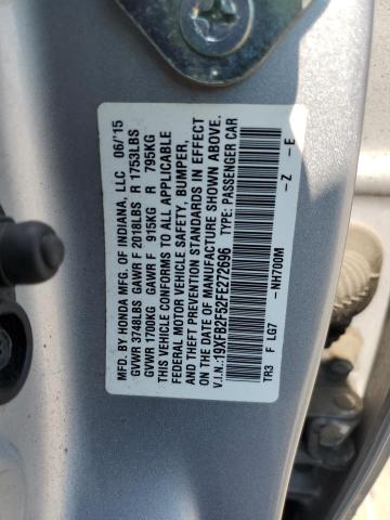 2015 HONDA CIVIC LX 19XFB2F52FE272696