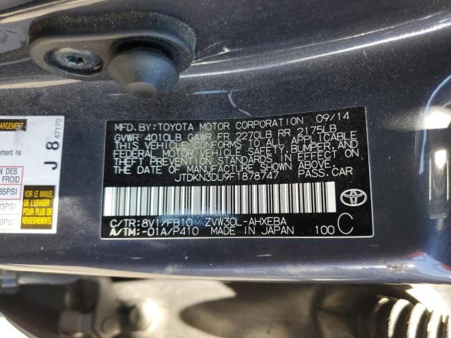 2015 TOYOTA PRIUS JTDKN3DU9F1878747