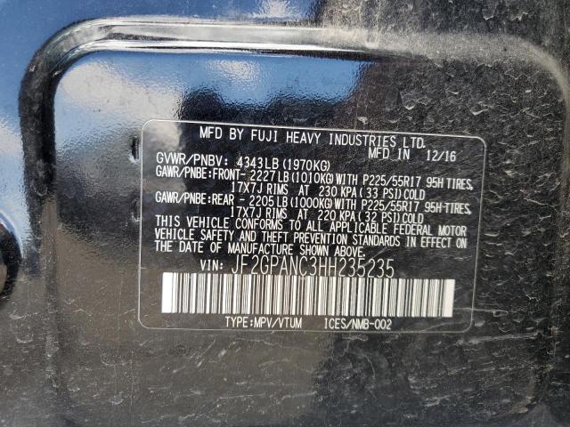 2017 SUBARU CROSSTREK JF2GPANC3HH235235