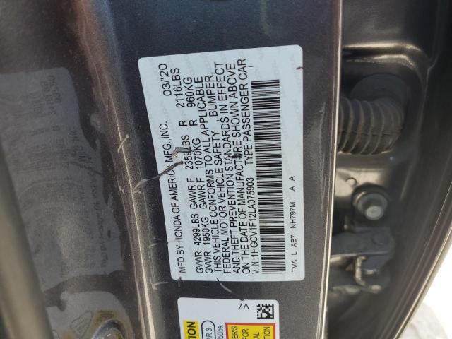 2020 HONDA ACCORD LX 1HGCV1F12LA075903