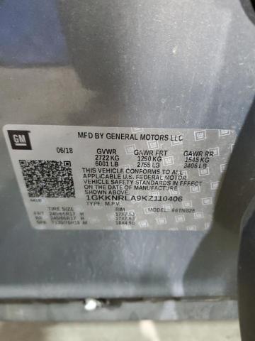 2019 GMC ACADIA SLE 1GKKNRLA9KZ110406