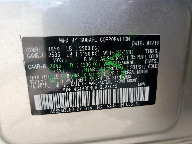 2018 SUBARU OUTBACK 3. 4S4BSENC8J3386049