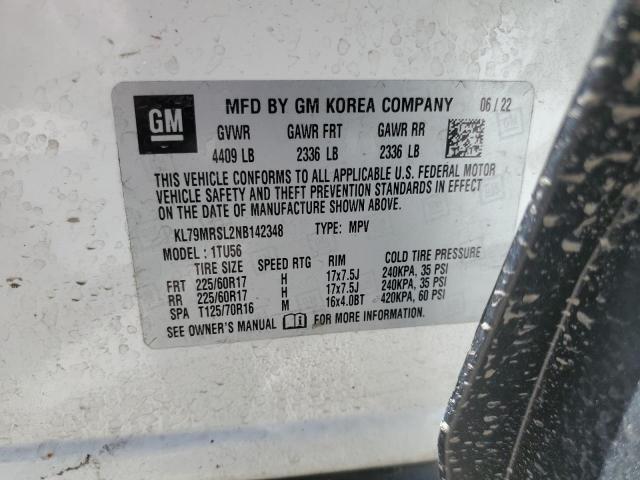 2022 CHEVROLET TRAILBLAZE KL79MRSL2NB142348