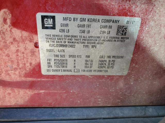 2017 BUICK ENCORE PRE KL4CJDSM9HB124022