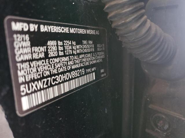 2017 BMW X3 SDRIVE2 - 5UXWZ7C30H0V89219