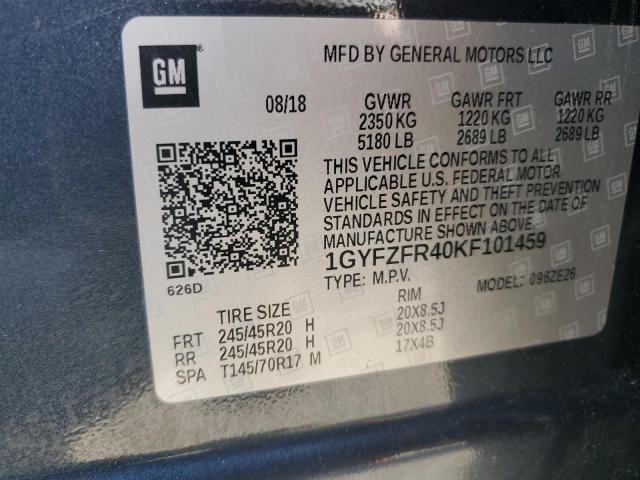 2019 CADILLAC XT4 SPORT 1GYFZFR40KF101459