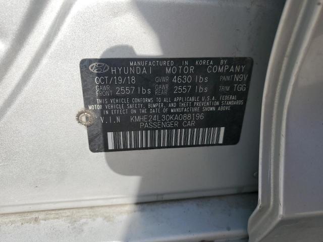 2019 HYUNDAI SONATA HYB KMHE24L30KA088196