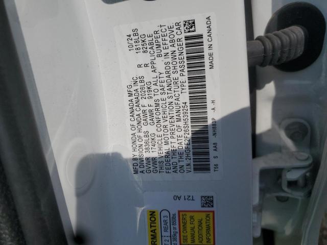 2025 HONDA CIVIC LX 2HGFE2F26SH539254