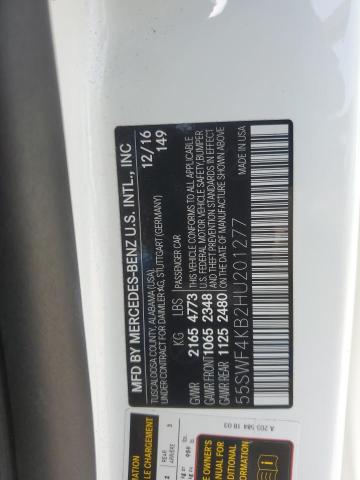 2017 MERCEDES-BENZ C 300 4MAT 55SWF4KB2HU201277
