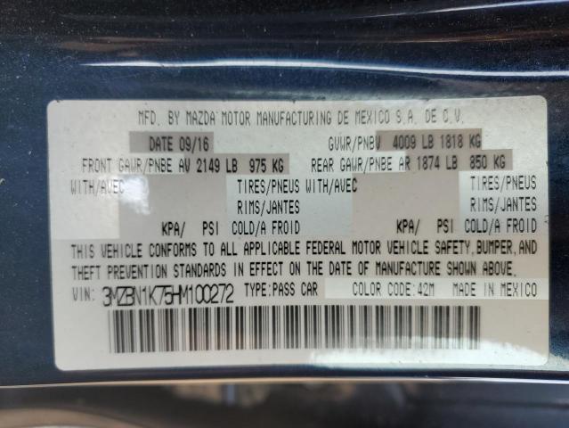 2017 MAZDA 3 SPORT 3MZBN1K75HM100272